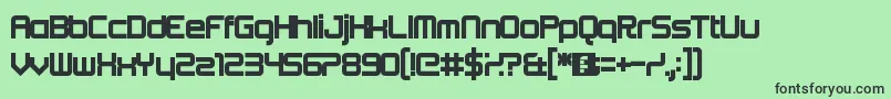 Beta Font – Black Fonts on Green Background