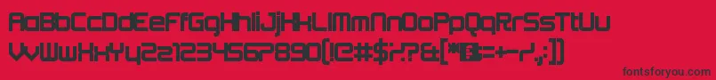 Beta Font – Black Fonts on Red Background