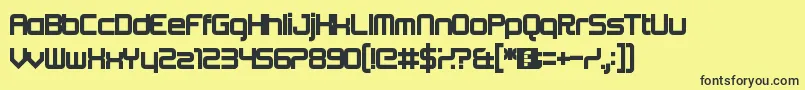 Beta Font – Black Fonts on Yellow Background