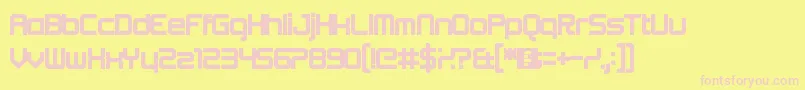 Beta Font – Pink Fonts on Yellow Background