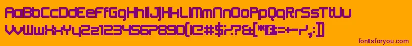 Beta Font – Purple Fonts on Orange Background