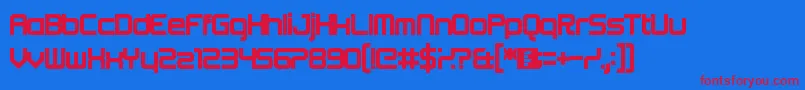 Beta Font – Red Fonts on Blue Background