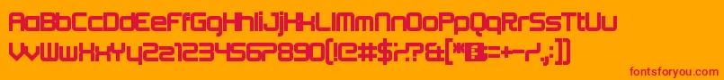 Beta Font – Red Fonts on Orange Background