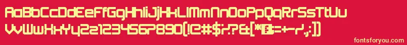 Beta Font – Yellow Fonts on Red Background