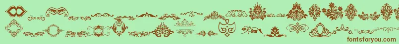 VintageDecorativeSigns Font – Brown Fonts on Green Background