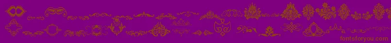 Fonte VintageDecorativeSigns – fontes marrons em um fundo roxo