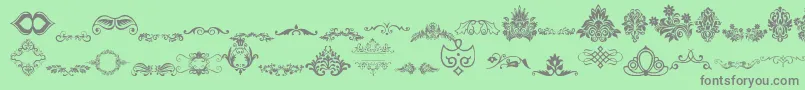 VintageDecorativeSigns Font – Gray Fonts on Green Background