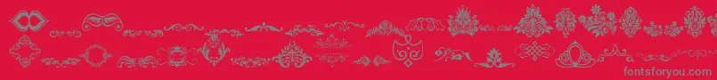 VintageDecorativeSigns Font – Gray Fonts on Red Background