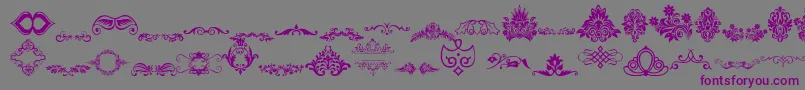 VintageDecorativeSigns Font – Purple Fonts on Gray Background