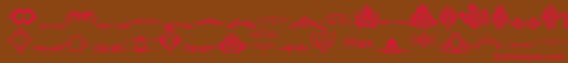 VintageDecorativeSigns Font – Red Fonts on Brown Background