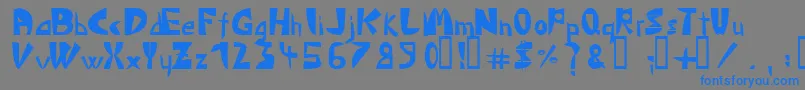 TriangleNormal Font – Blue Fonts on Gray Background