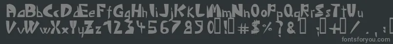 TriangleNormal Font – Gray Fonts on Black Background