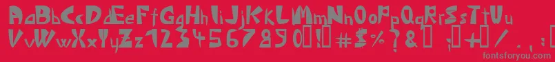 TriangleNormal Font – Gray Fonts on Red Background