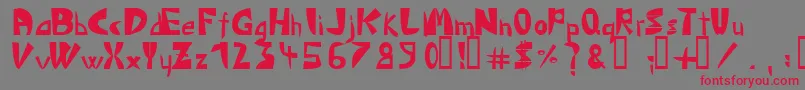 TriangleNormal Font – Red Fonts on Gray Background