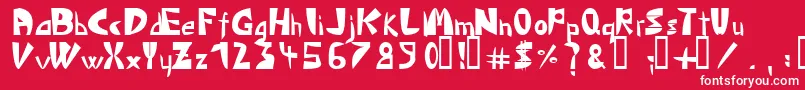 TriangleNormal Font – White Fonts on Red Background
