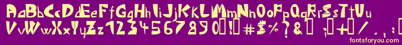 TriangleNormal Font – Yellow Fonts on Purple Background