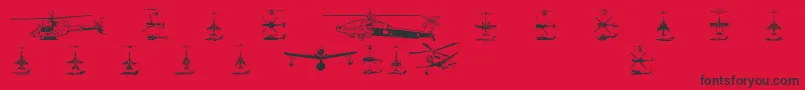 fuente Aircraft1 – Fuentes Negras Sobre Fondo Rojo