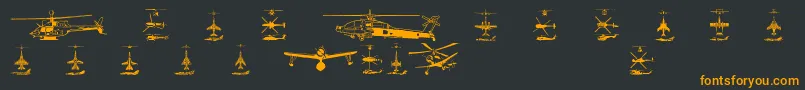 More about Aircraft1 Font Aircraft1 Font – Orange Fonts on Black Background