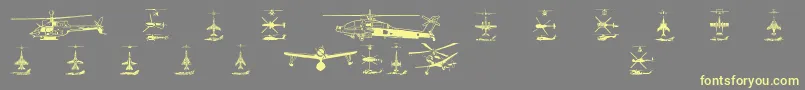 More about Aircraft1 Font Aircraft1 Font – Yellow Fonts on Gray Background