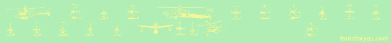 More about Aircraft1 Font Aircraft1 Font – Yellow Fonts on Green Background