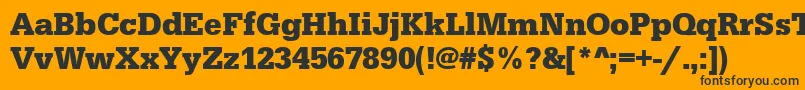 UrwegyptiennetnarBold Font – Black Fonts on Orange Background