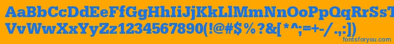 UrwegyptiennetnarBold Font – Blue Fonts on Orange Background