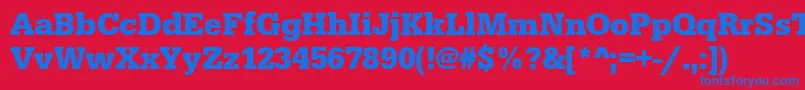 UrwegyptiennetnarBold Font – Blue Fonts on Red Background