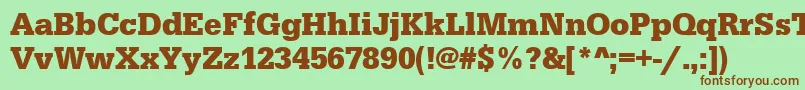 UrwegyptiennetnarBold Font – Brown Fonts on Green Background