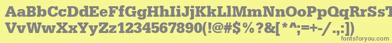 UrwegyptiennetnarBold Font – Gray Fonts on Yellow Background