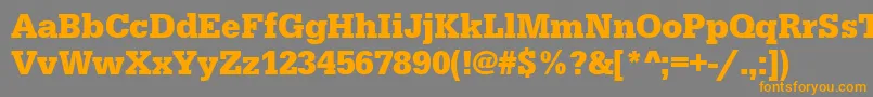 UrwegyptiennetnarBold Font – Orange Fonts on Gray Background