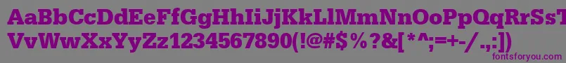 UrwegyptiennetnarBold Font – Purple Fonts on Gray Background