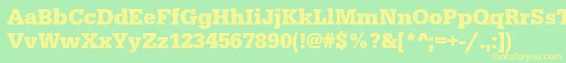 UrwegyptiennetnarBold Font – Yellow Fonts on Green Background