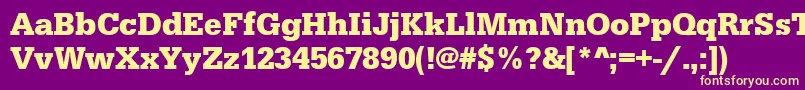 UrwegyptiennetnarBold Font – Yellow Fonts on Purple Background