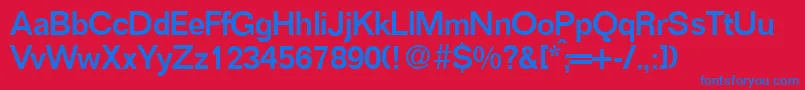 FocusMediumRegular Font – Blue Fonts on Red Background