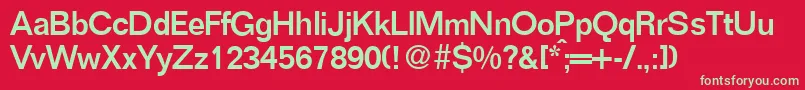 FocusMediumRegular Font – Green Fonts on Red Background