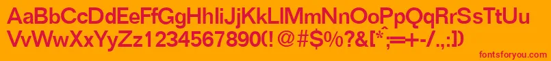 FocusMediumRegular Font – Red Fonts on Orange Background