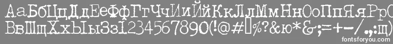 フォントLetteratrentadue – 灰色の背景に白い文字