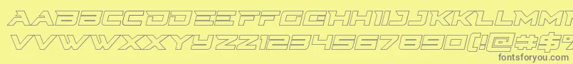 Cyberdyneoutital Font – Gray Fonts on Yellow Background