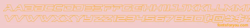 Cyberdyneoutital Font – Orange Fonts on Pink Background