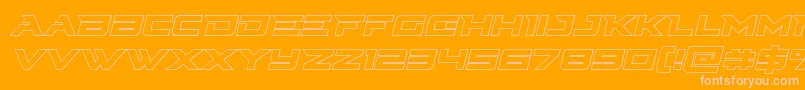 Cyberdyneoutital Font – Pink Fonts on Orange Background