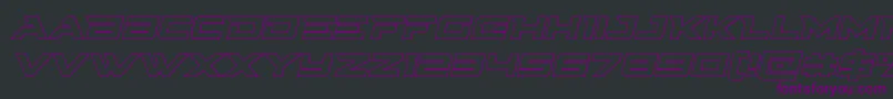 Cyberdyneoutital Font – Purple Fonts on Black Background