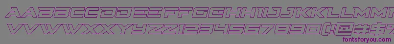 Cyberdyneoutital Font – Purple Fonts on Gray Background