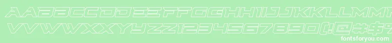 Cyberdyneoutital Font – White Fonts on Green Background