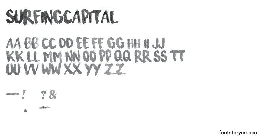 Schriftart SurfingCapital – Alphabet, Zahlen, spezielle Symbole