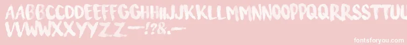 SurfingCapital-Schriftart – Weiße Schriften auf rosa Hintergrund