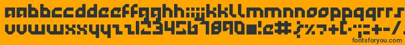 fuente Technotot – Fuentes Negras Sobre Fondo Naranja