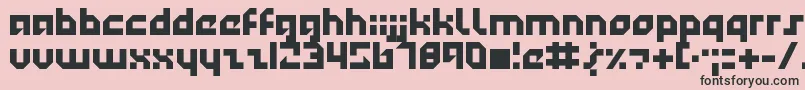 フォントTechnotot – ピンクの背景に黒い文字