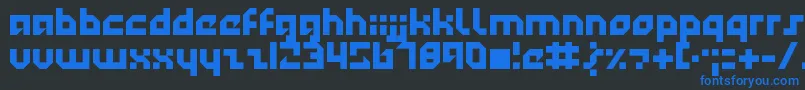 Technotot Font – Blue Fonts on Black Background