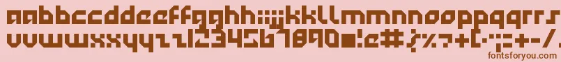 Шрифт Technotot – коричневые шрифты на розовом фоне