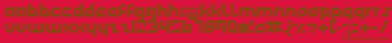 Technotot Font – Brown Fonts on Red Background